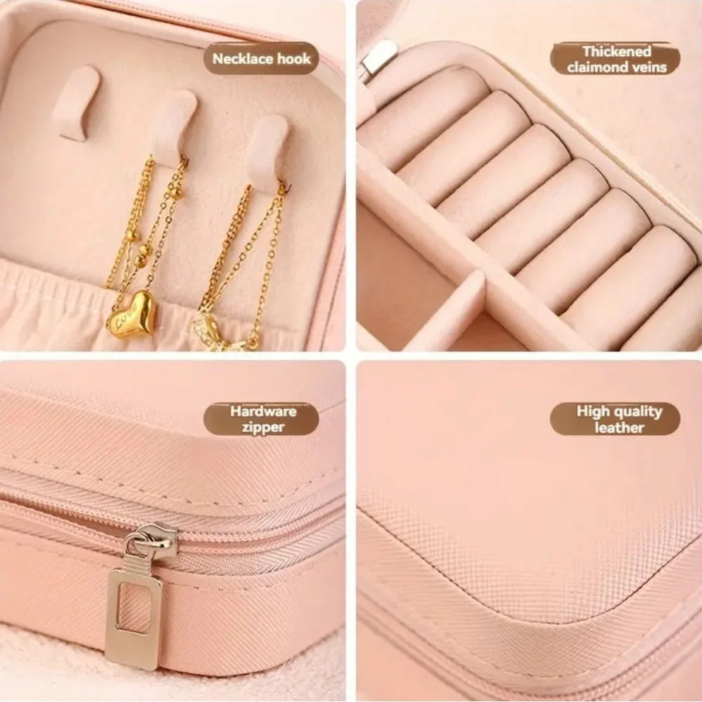 Host Giveaway Luxurious Velvet Faux Leather Jewelry Organizer Box Portable